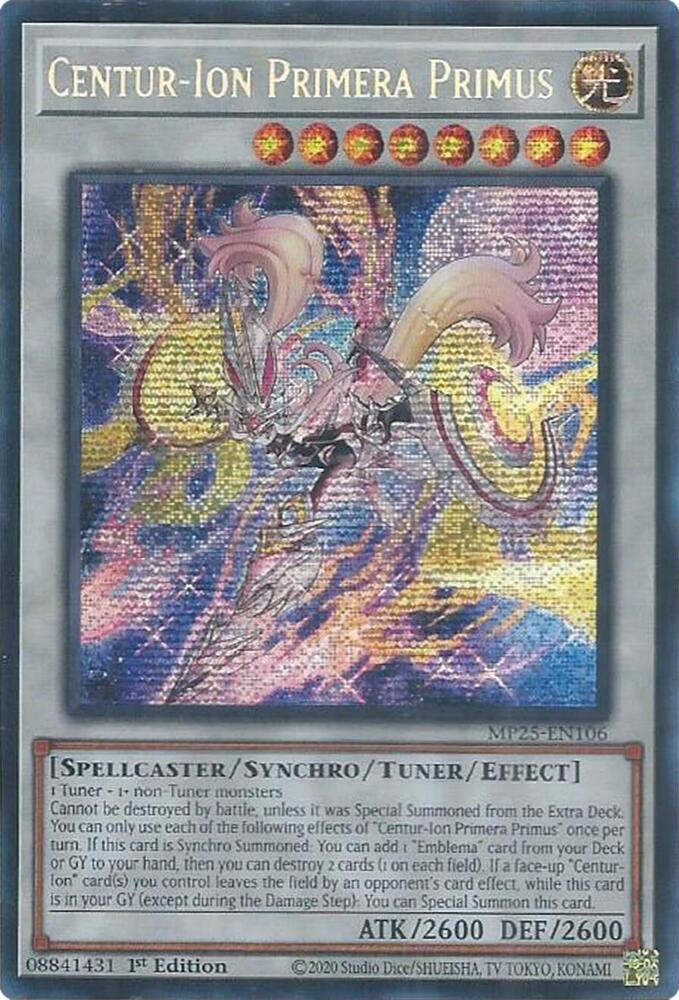 Centur-Ion Primera Primus MP25-EN106 card from 2025 Mega-Pack