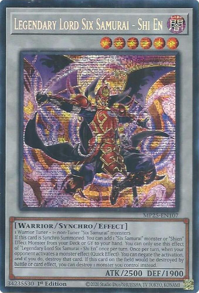 Legendary Lord Six Samurai - Shi En MP25-EN107 card from 2025 Mega-Pack