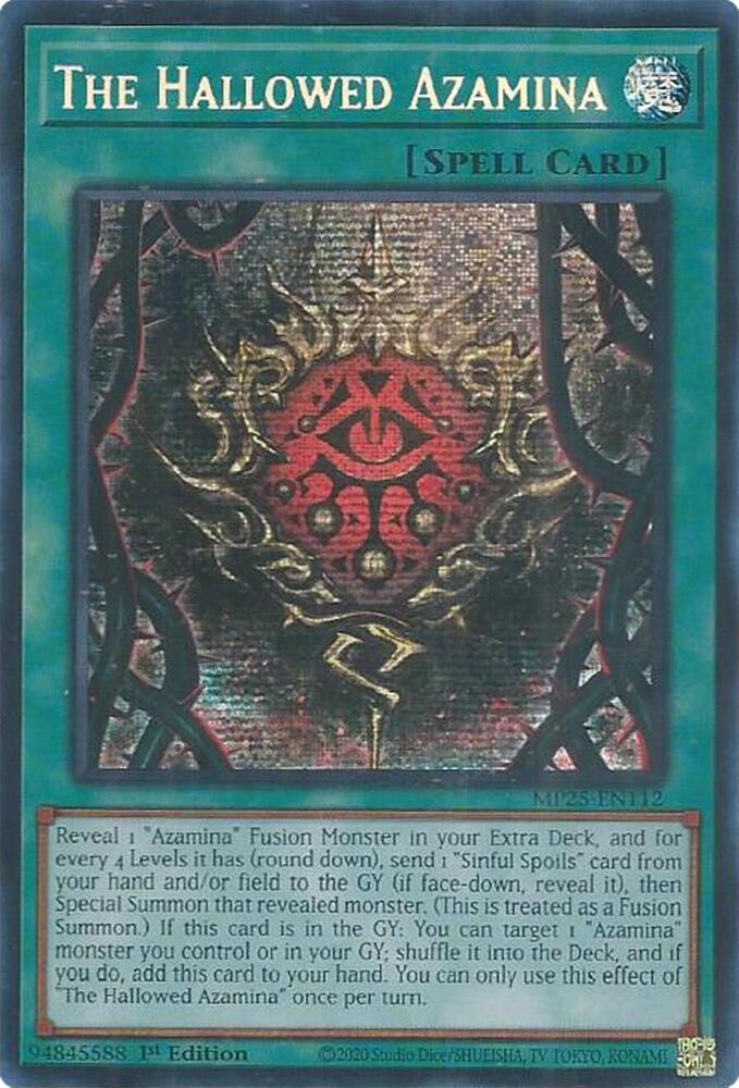The Hallowed Azamina MP25-EN112 card from 2025 Mega-Pack