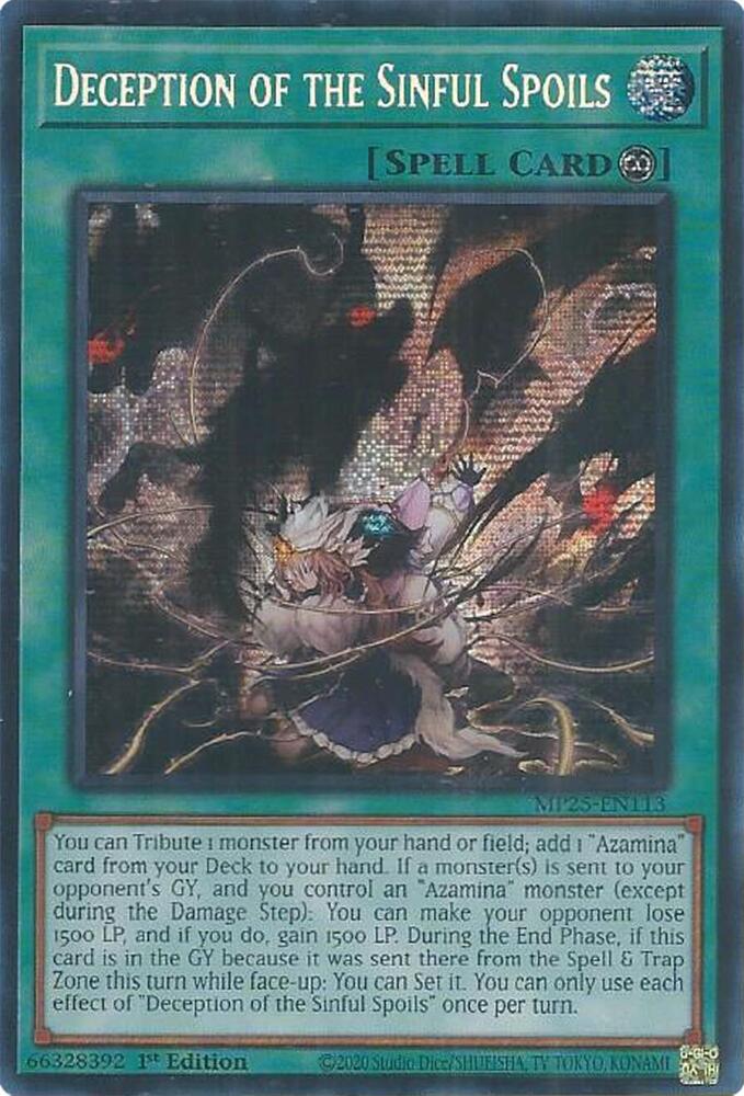 Deception of the Sinful Spoils MP25-EN113 card from 2025 Mega-Pack