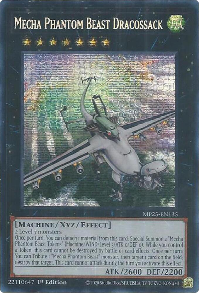 Mecha Phantom Beast Dracossack MP25-EN135 card from 2025 Mega-Pack