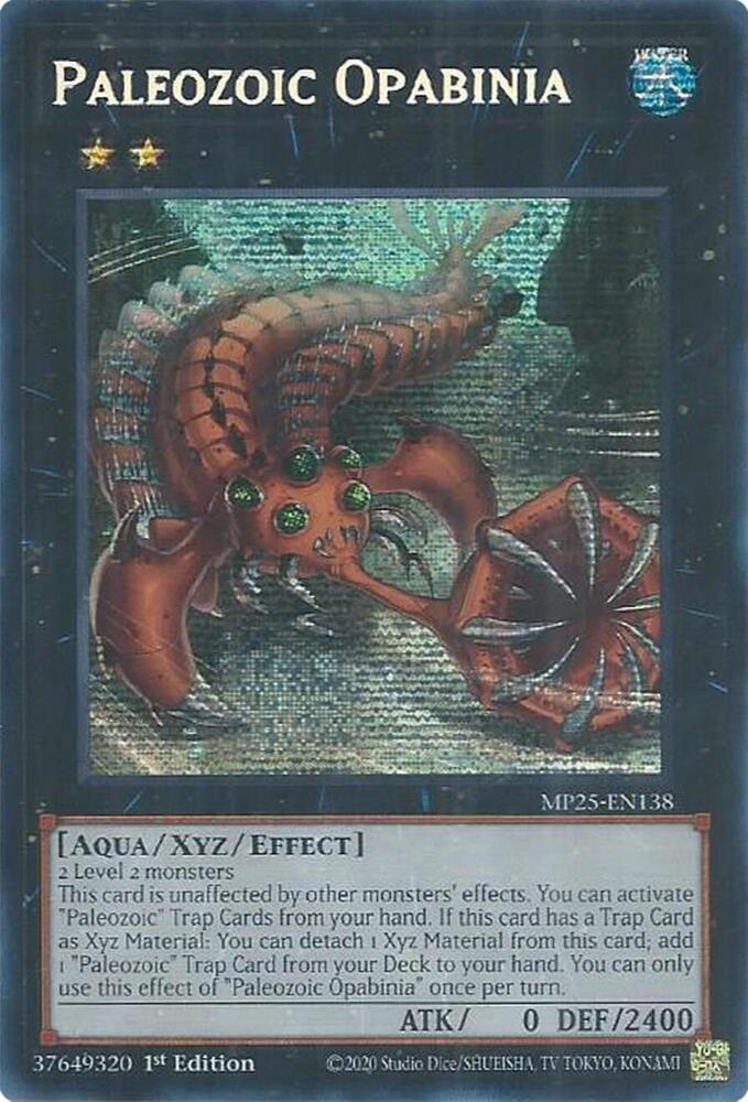 Paleozoic Opabinia MP25-EN138 card from 2025 Mega-Pack