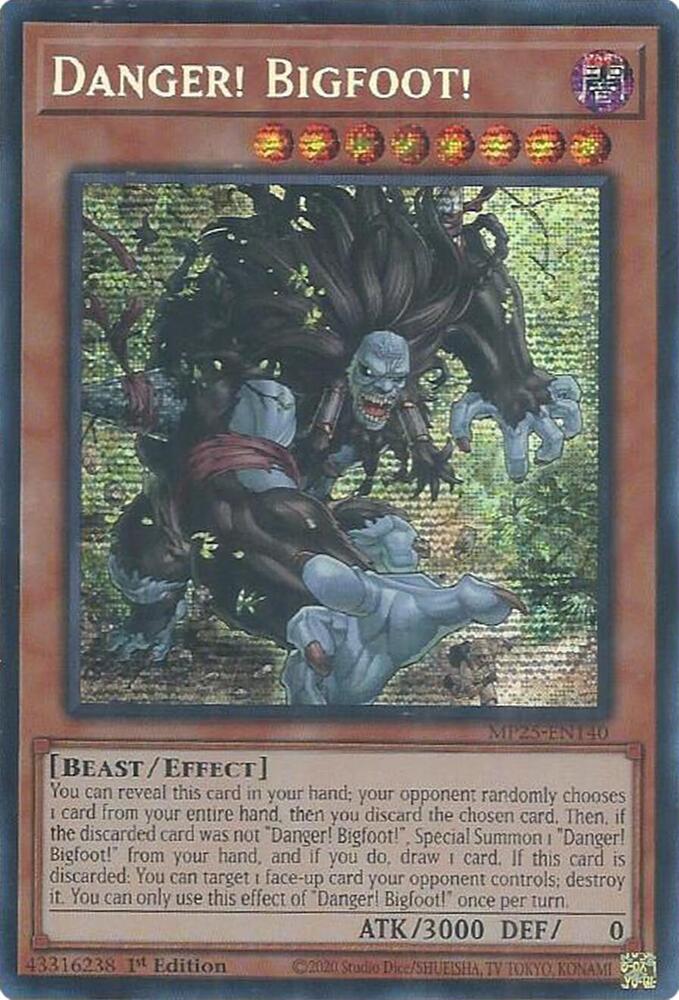 Danger! Bigfoot! MP25-EN140 card from 2025 Mega-Pack