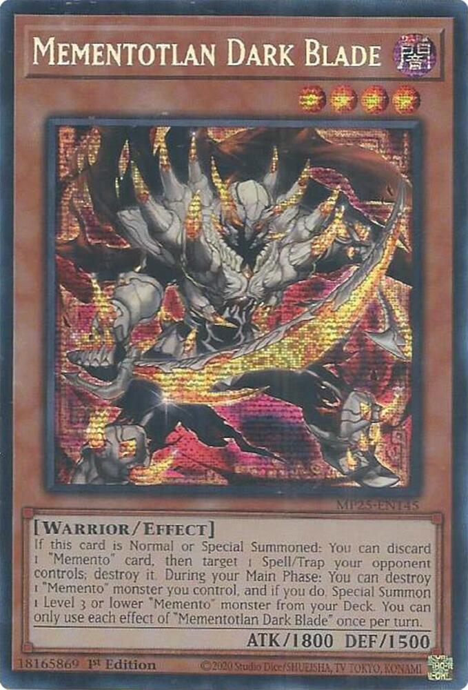 Mementotlan Dark Blade MP25-EN145 card from 2025 Mega-Pack