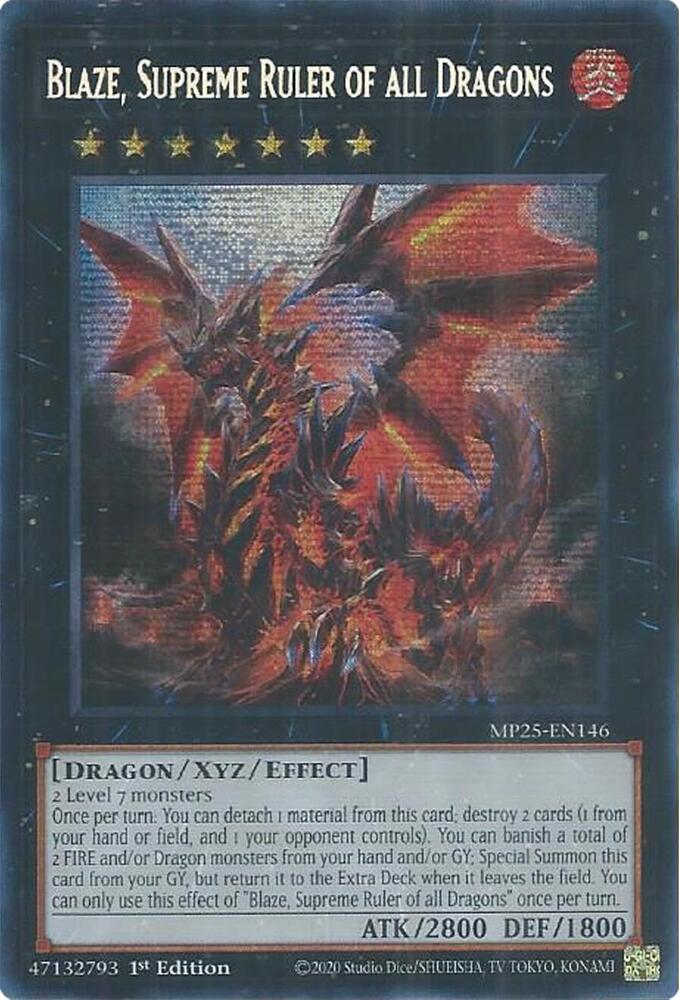 Blaze, Supreme Ruler of all Dragons MP25-EN146 card from 2025 Mega-Pack