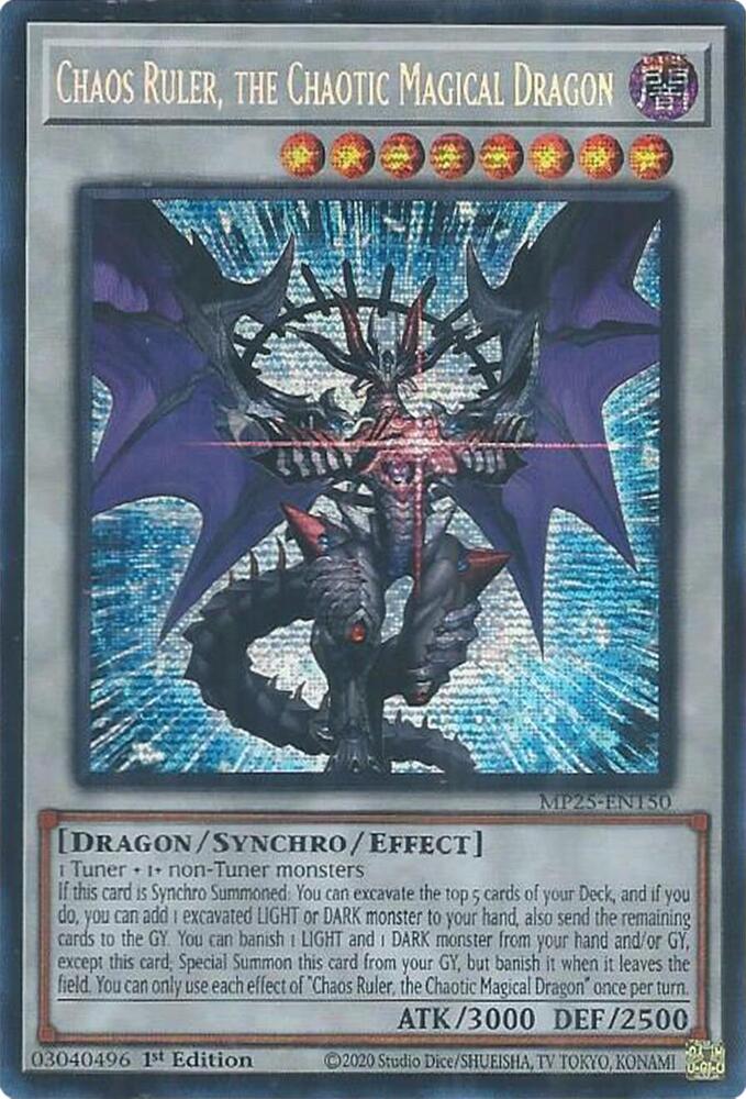 Chaos Ruler, the Chaotic Magical Dragon MP25-EN150 card from 2025 Mega-Pack