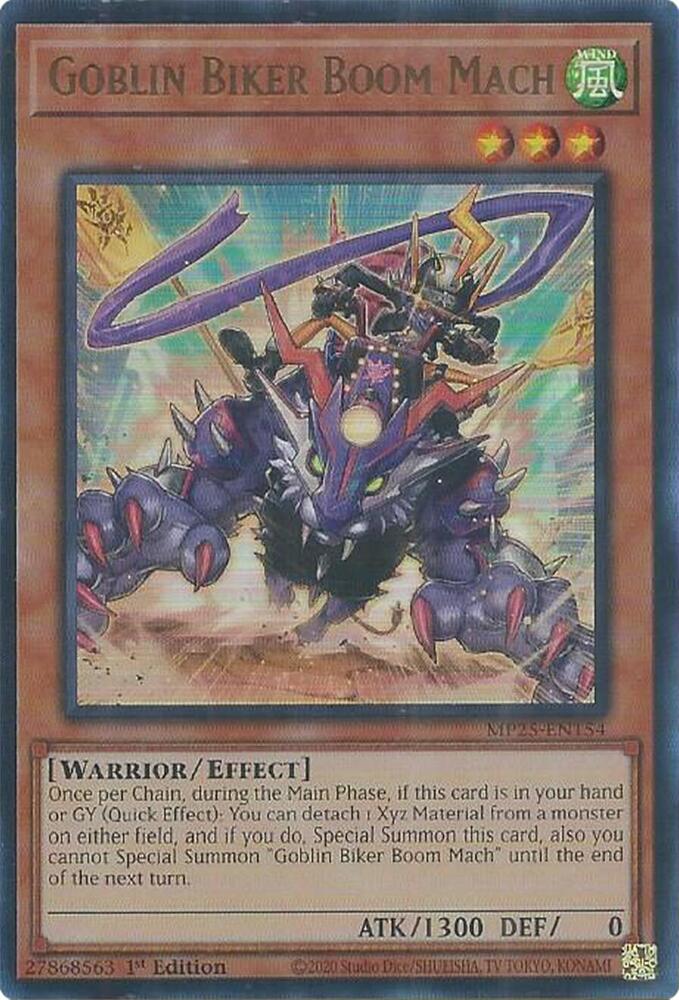 Goblin Biker Boom Mach MP25-EN154 card from 2025 Mega-Pack