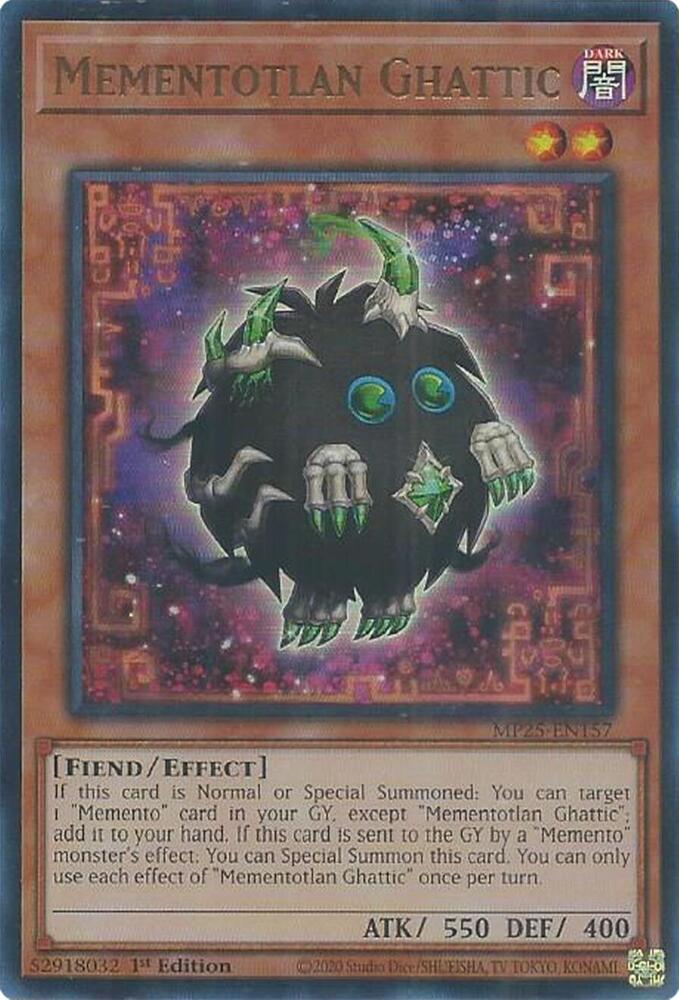 Mementotlan Ghattic MP25-EN157 card from 2025 Mega-Pack