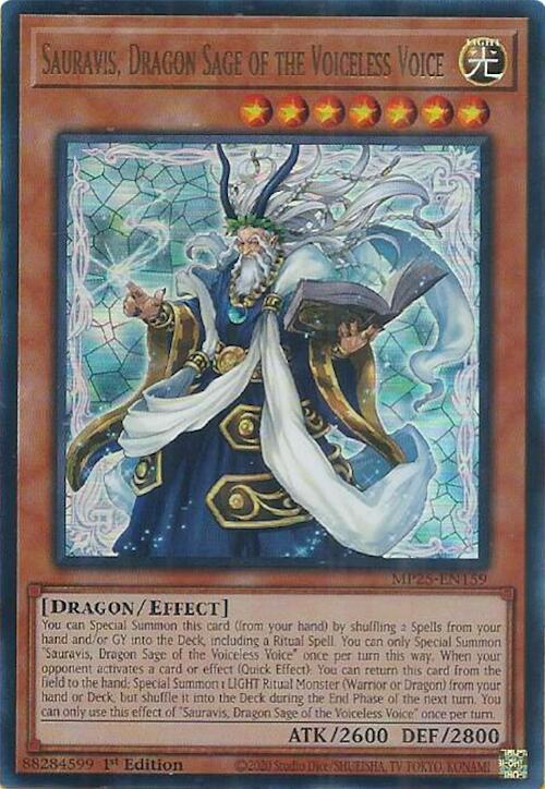 Sauravis, Dragon Sage of the Voiceless Voice MP25-EN159 card from 2025 Mega-Pack