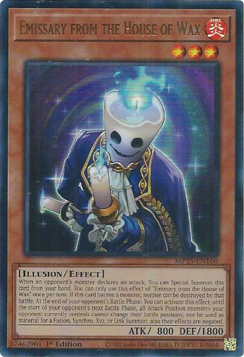 Emissary from the House of Wax MP25-EN160 card from 2025 Mega-Pack