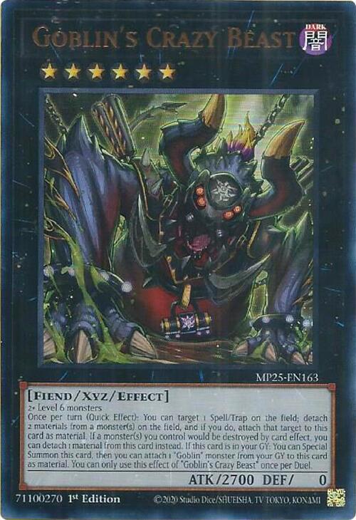 Goblin's Crazy Beast MP25-EN163 card from 2025 Mega-Pack