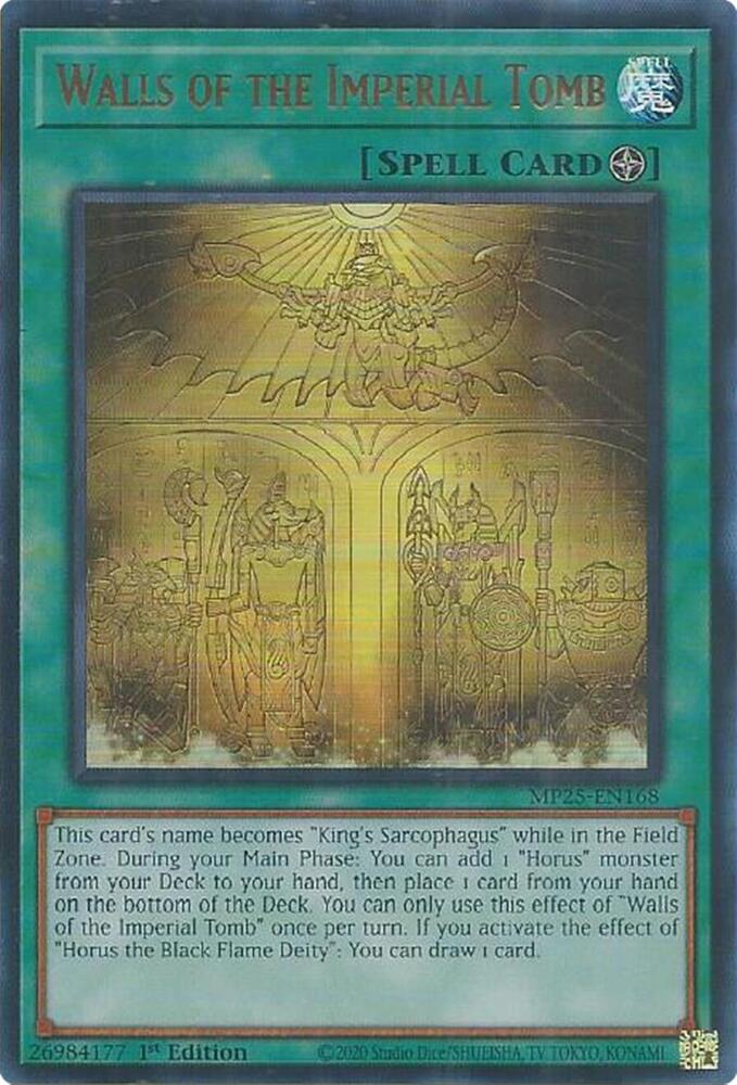 Walls of the Imperial Tomb MP25-EN168 card from 2025 Mega-Pack