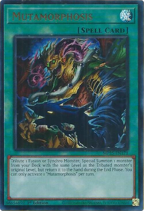 Mutamorphosis MP25-EN171 card from 2025 Mega-Pack