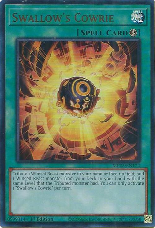 Swallow's Cowrie MP25-EN174 card from 2025 Mega-Pack