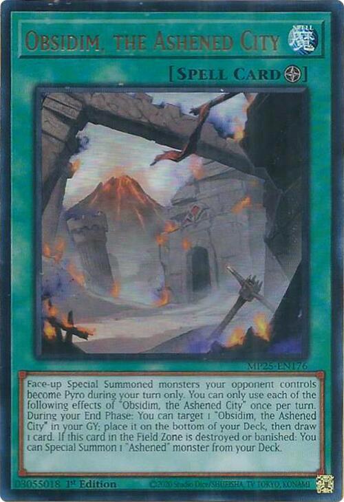 Obsidim, the Ashened City MP25-EN176 card from 2025 Mega-Pack