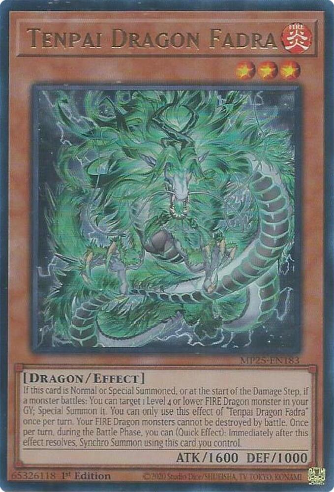 Tenpai Dragon Fadra MP25-EN183 card from 2025 Mega-Pack