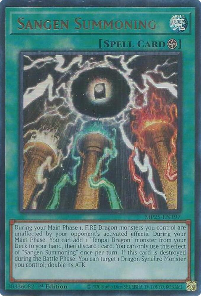 Sangen Summoning MP25-EN197 card from 2025 Mega-Pack