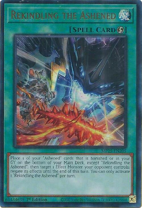Rekindling the Ashened MP25-EN205 card from 2025 Mega-Pack