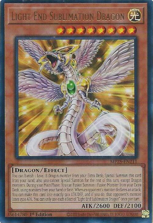 Light End Sublimation Dragon MP25-EN211 card from 2025 Mega-Pack