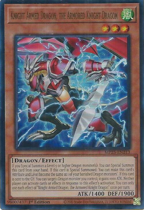 Knight Armed Dragon, the Armored Knight Dragon MP25-EN213 card from 2025 Mega-Pack