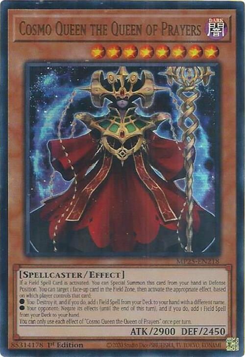 Cosmo Queen the Queen of Prayers MP25-EN218 card from 2025 Mega-Pack
