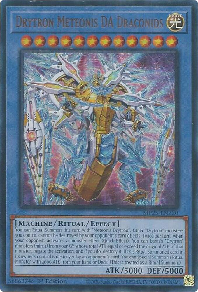 Drytron Meteonis DA Draconids MP25-EN220 card from 2025 Mega-Pack