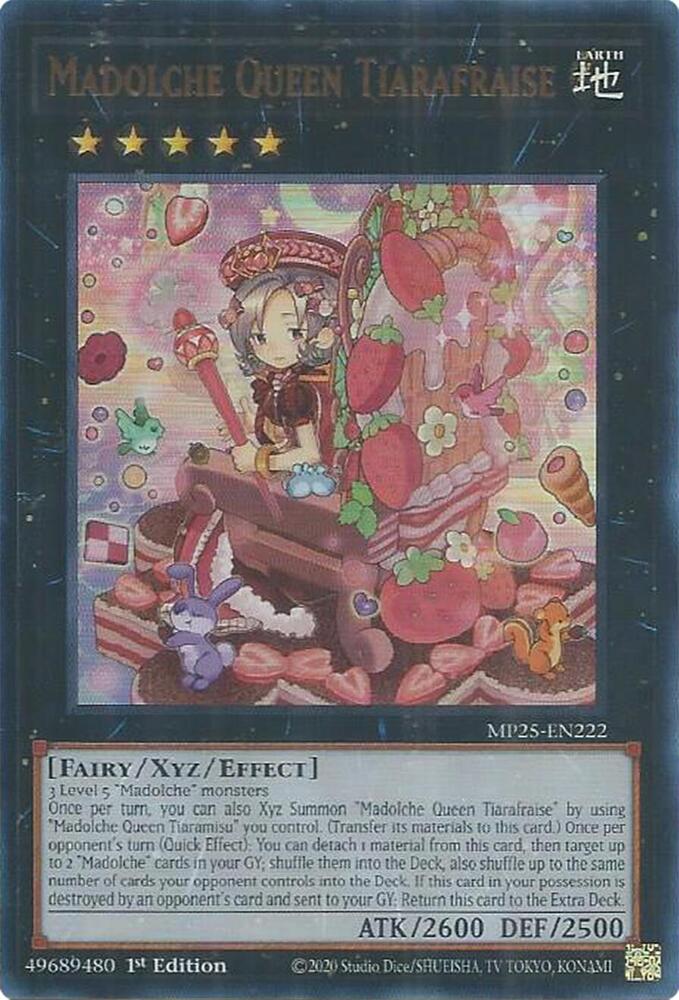 Madolche Queen Tiarafraise MP25-EN222 card from 2025 Mega-Pack