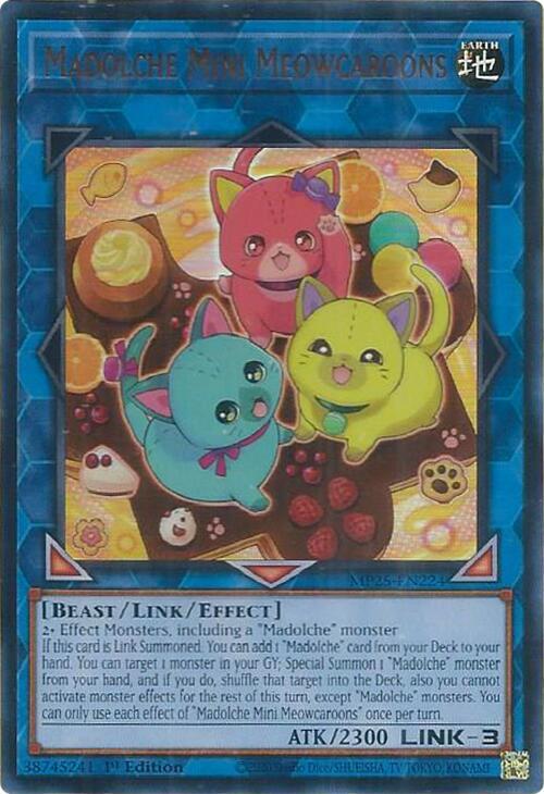 Madolche Mini Meowcaroons MP25-EN224 card from 2025 Mega-Pack