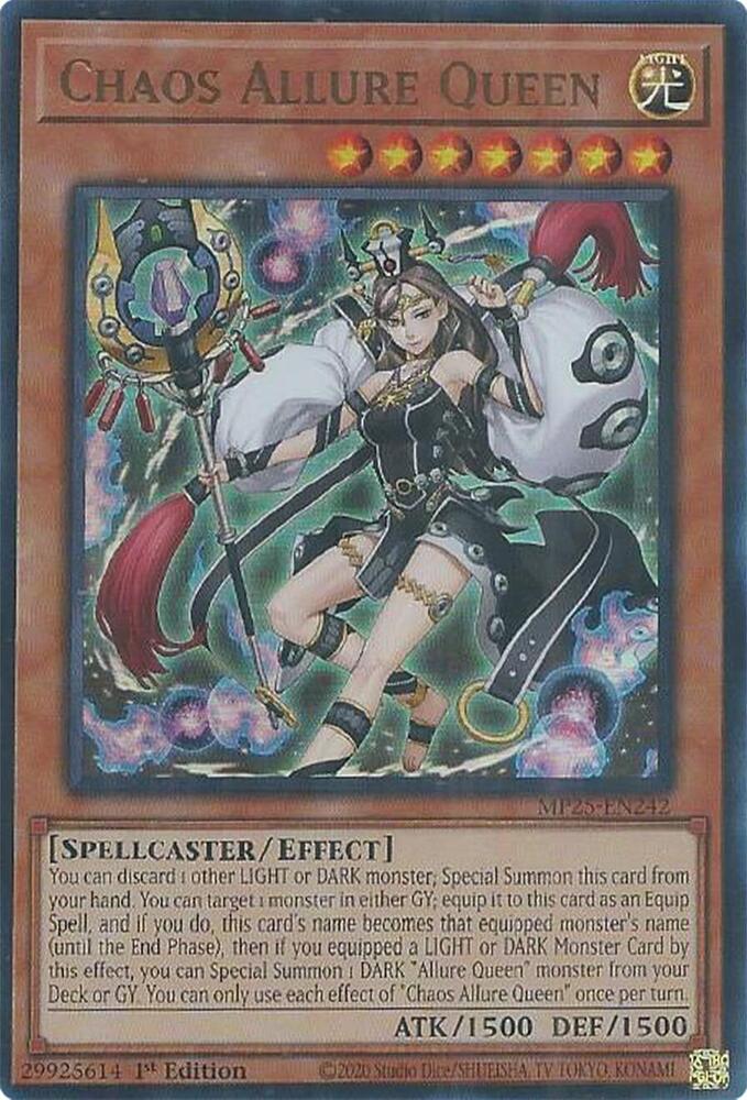 Chaos Allure Queen MP25-EN242 card from 2025 Mega-Pack