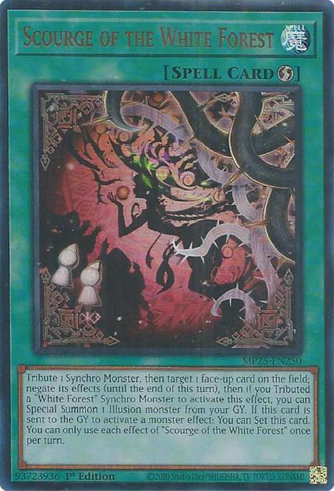 Scourge of the White Forest MP25-EN250 card from 2025 Mega-Pack