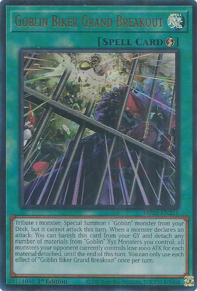 Goblin Biker Grand Breakout MP25-EN251 card from 2025 Mega-Pack