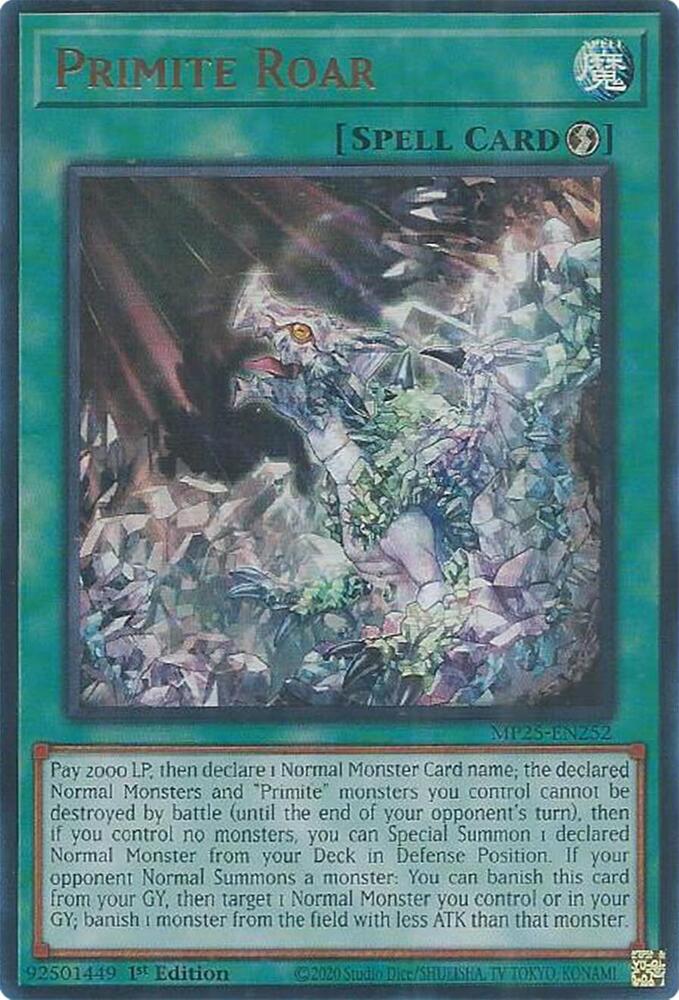 Primite Roar MP25-EN252 card from 2025 Mega-Pack