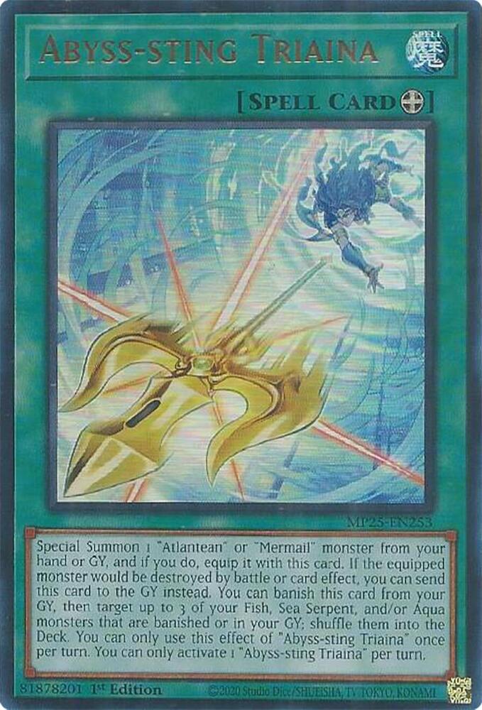 Abyss-sting Triaina MP25-EN253 card from 2025 Mega-Pack