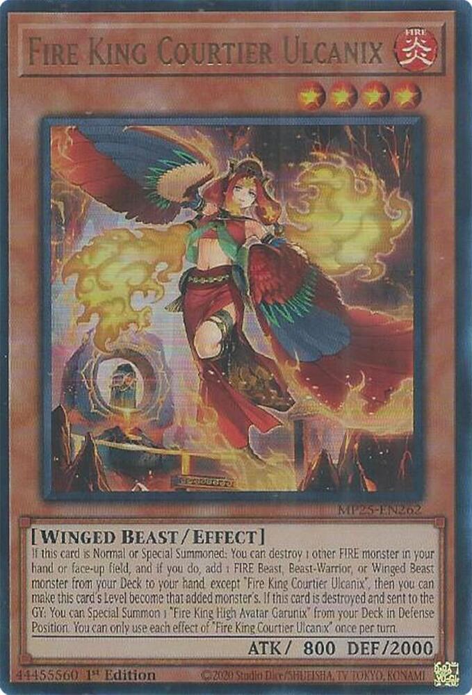 Fire King Courtier Ulcanix MP25-EN262 card from 2025 Mega-Pack