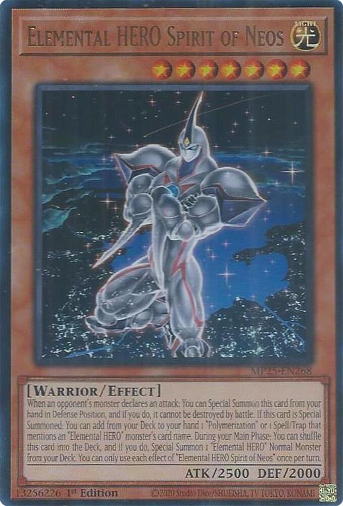 Elemental HERO Spirit of Neos MP25-EN268 card from 2025 Mega-Pack
