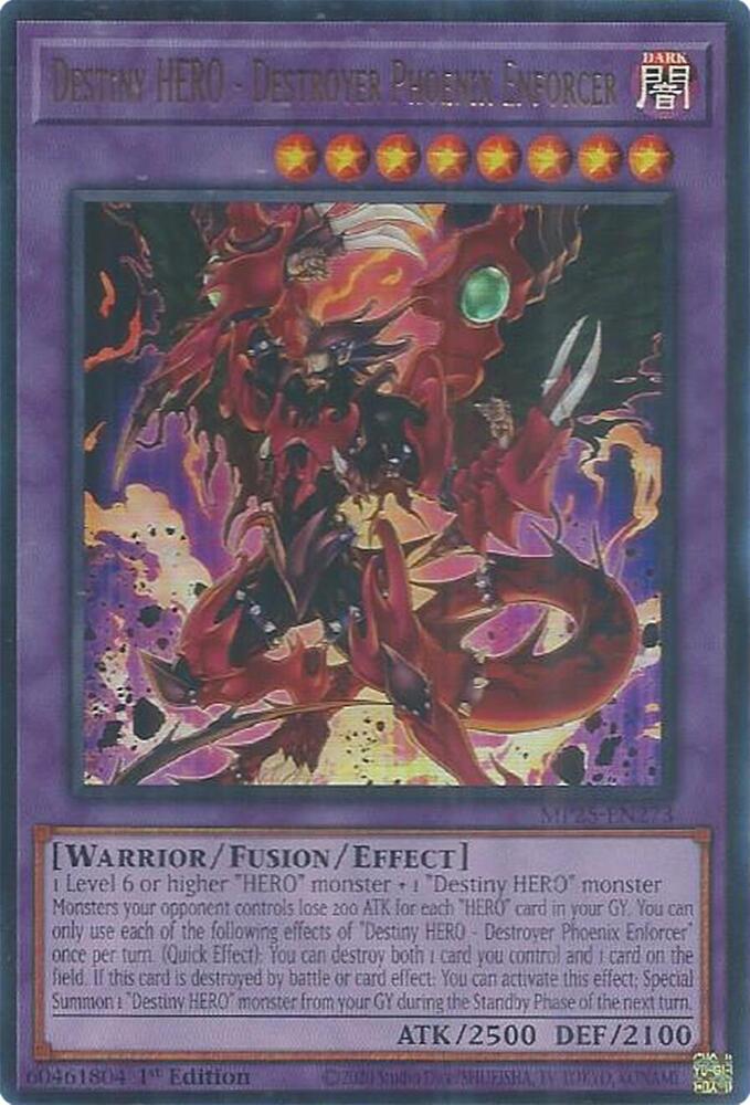 Destiny HERO - Destroyer Phoenix Enforcer MP25-EN273 card from 2025 Mega-Pack