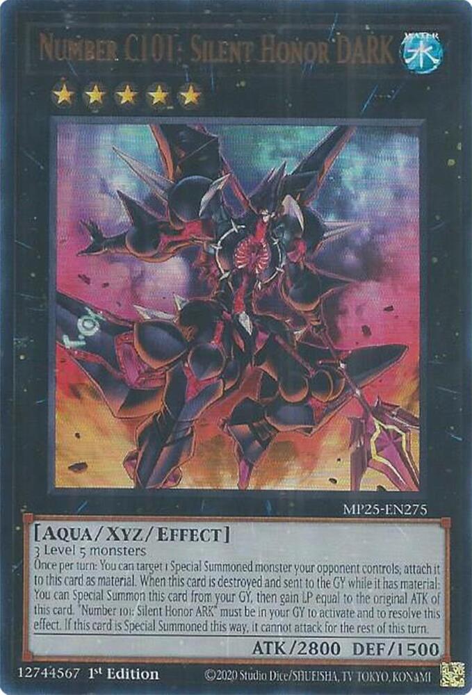 Number C101: Silent Honor DARK MP25-EN275 card from 2025 Mega-Pack
