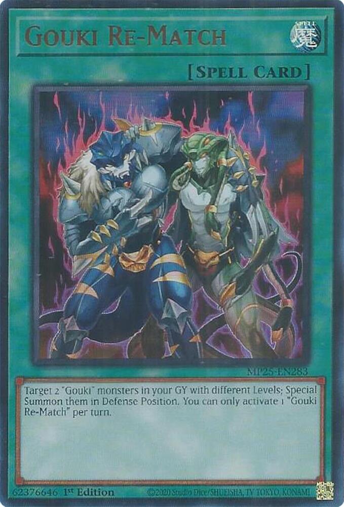 Gouki Re-Match MP25-EN283 card from 2025 Mega-Pack