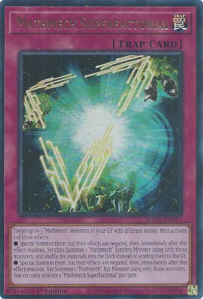 Mathmech Superfactorial MP25-EN287 card from 2025 Mega-Pack