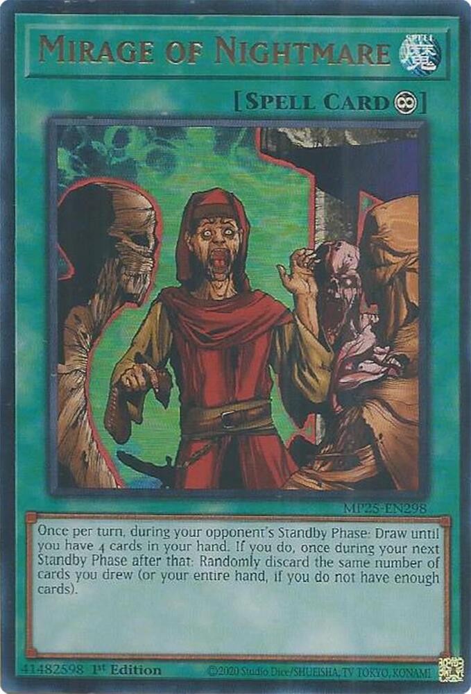 Mirage of Nightmare MP25-EN298 card from 2025 Mega-Pack