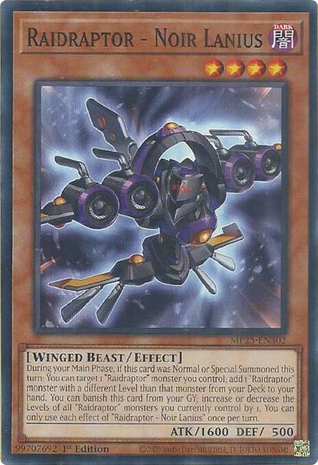 Raidraptor - Noir Lanius MP25-EN302 card from 2025 Mega-Pack
