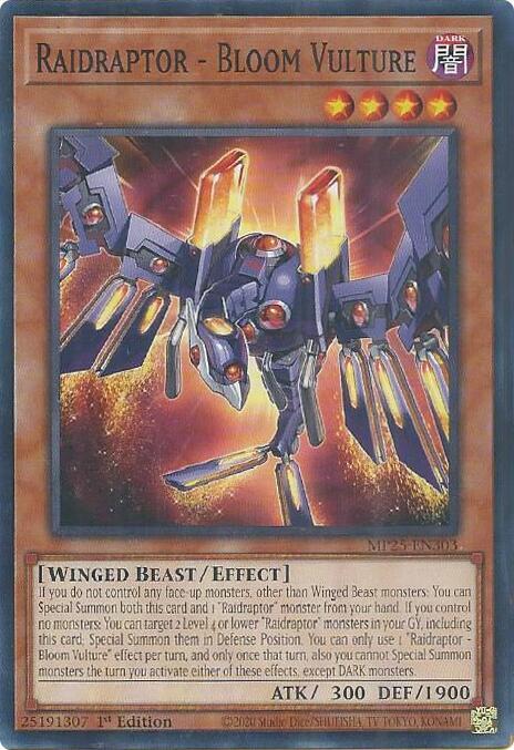 Raidraptor - Bloom Vulture MP25-EN303 card from 2025 Mega-Pack