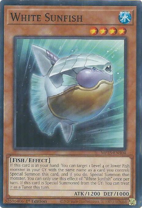 White Sunfish MP25-EN304 card from 2025 Mega-Pack