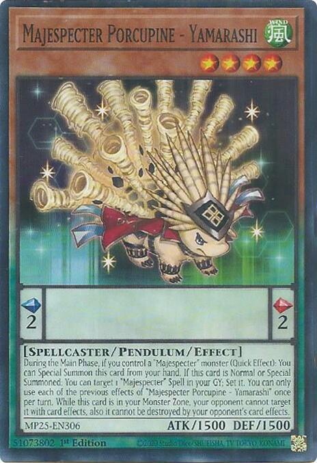 Majespecter Porcupine - Yamarashi MP25-EN306 card from 2025 Mega-Pack