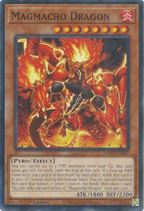 Magmacho Dragon MP25-EN307 card from 2025 Mega-Pack