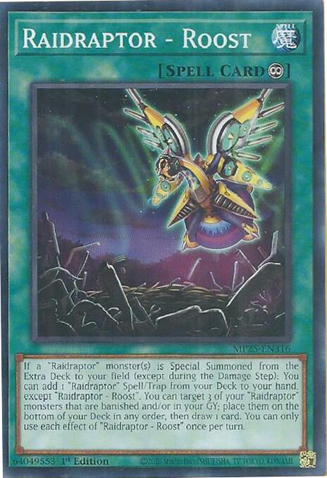 Raidraptor - Roost MP25-EN316 card from 2025 Mega-Pack
