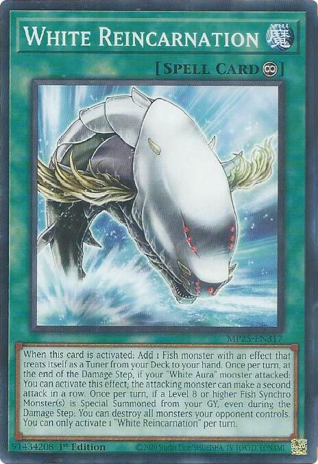 White Reincarnation MP25-EN317 card from 2025 Mega-Pack