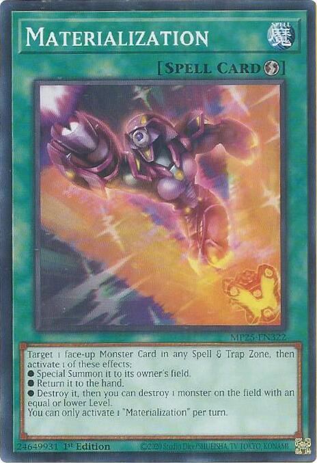 Materialization MP25-EN322 card from 2025 Mega-Pack