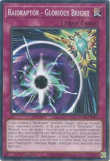 Raidraptor - Glorious Bright MP25-EN323 card from 2025 Mega-Pack