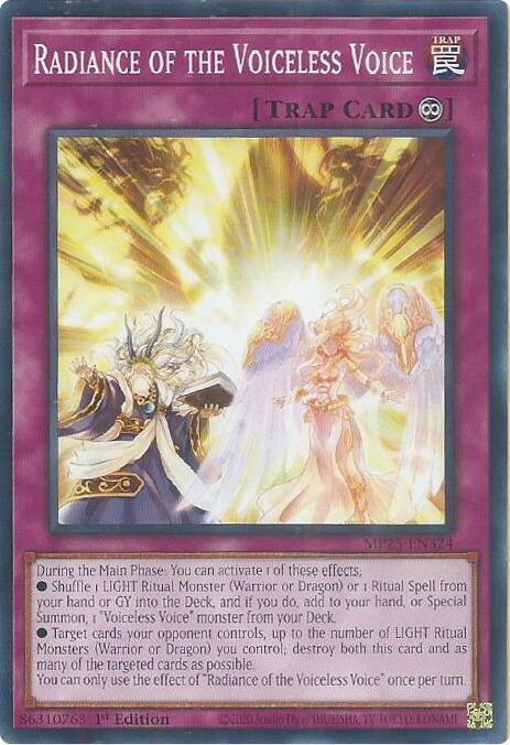 Radiance of the Voiceless Voice MP25-EN324 card from 2025 Mega-Pack